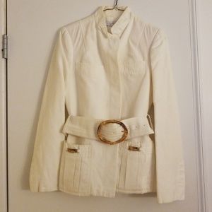 Zara Woman cream blazer with belt